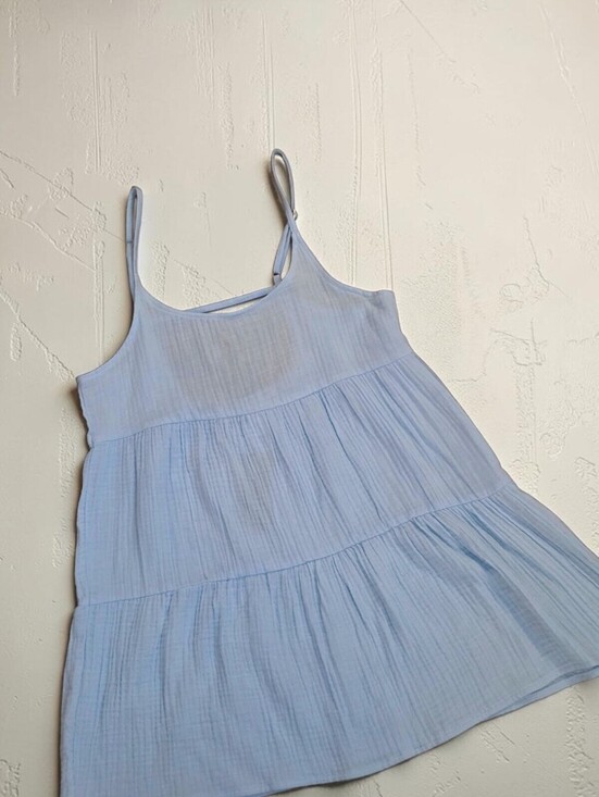 wild fable Dresses & Skirts - Wild Fable NWT Baby Blue Gauze Tiered Mini Dress XS Cottagecore